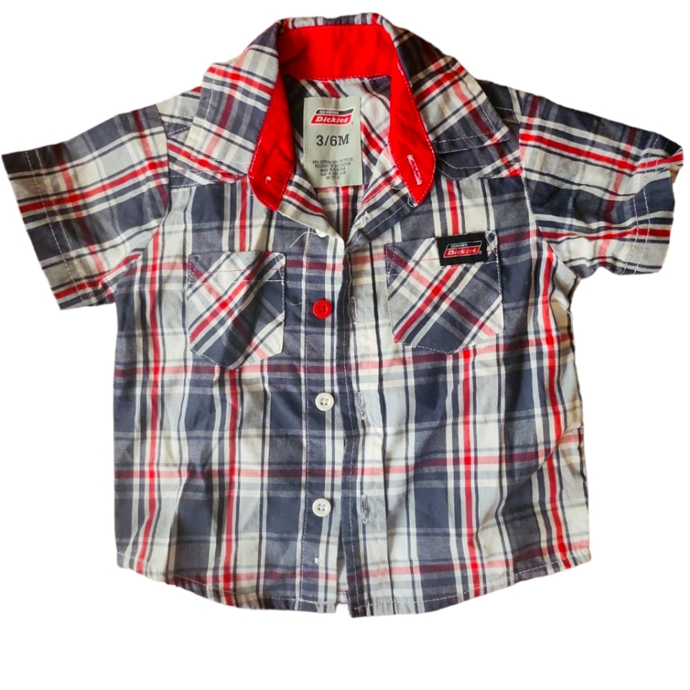 Dickies 3/6 month button down tee